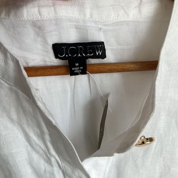 J. Crew White Sleeveless Dress with Gold Buttons - Picture 4 of 10